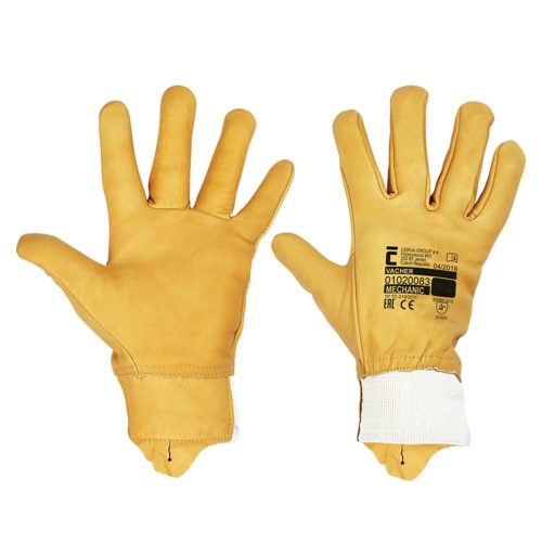 FH VACHER bőr munkavédelmi kesztyű sárga 8 (12pár/cs)