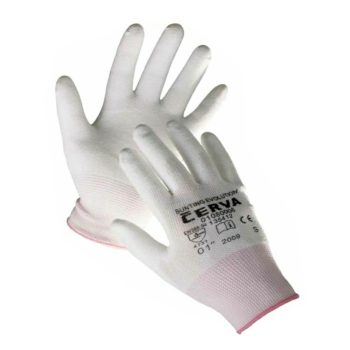   Cerva BUNTING Evolution fehér munkavédelmi kesztyű PES PU 11
