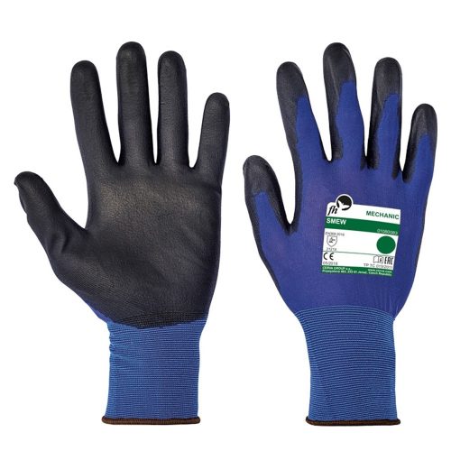 Cerva SMEW munkavédelmi kesztyű nylon kék/fekete 10