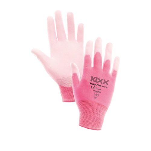 KIXX PRETTY PINK munkavédelmi kesztyű nylon P rózsaszín 8