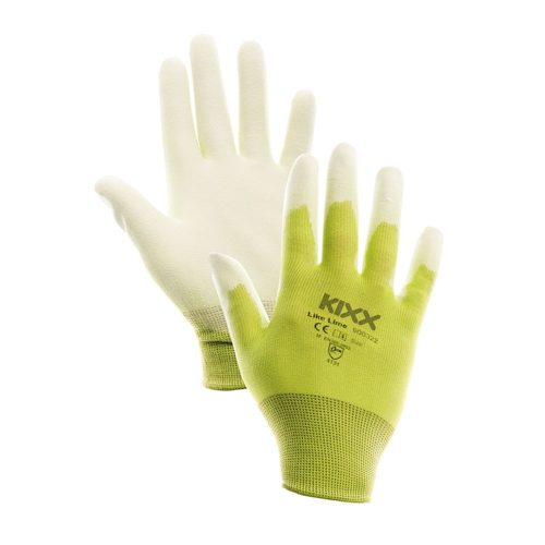 KIXX LIKE LIME munkavédelmi kesztyu nylon PU zöld 10 (12pár/cs)