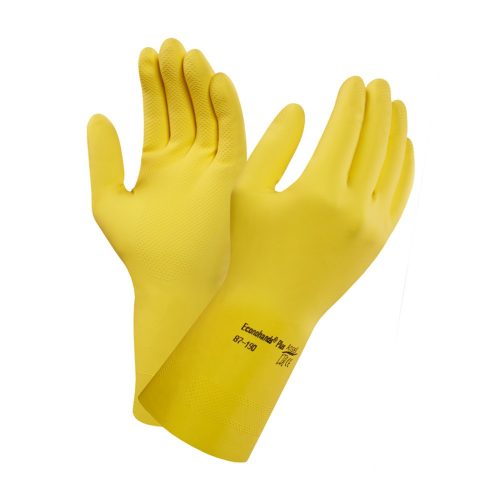 Ansell 87-190 EconohandsPlus háztartási latex munkavédelmi kesztyu 10