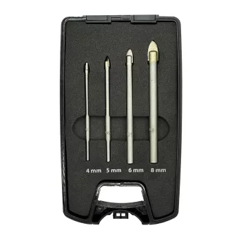   Abraboro üveg- és csempefúrószár készlet 4-8mm 4 részes