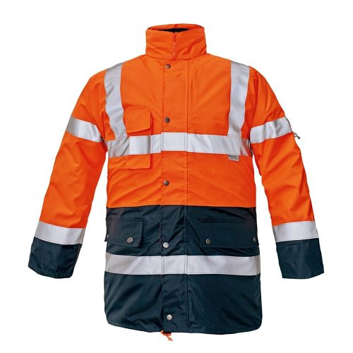 Cerva BI ROAD láthatósági munkavédelmi kabát narancs/sötétkék S