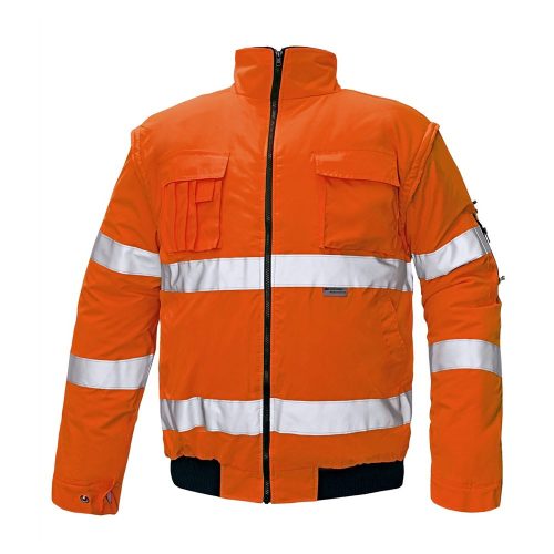 Cerva CLOVELLY láthatósági munkavédelmi kabát narancssárga S