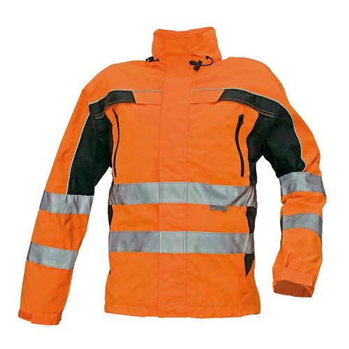 Cerva TICINO láthatósági munkavédelmi kabát narancs/feteke S