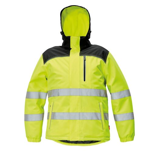Cerva KNOXFIELD téli láthatósági munkavédelmi kabát sárga 3XL