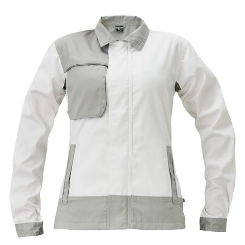 Cerva MONTROSE LADY női munkavédelmi kabát fehér/szürke 48