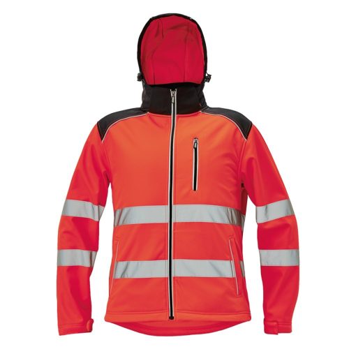 Cerva KNOXFIELD láthatósági softshell munkavédelmi kabát piros S