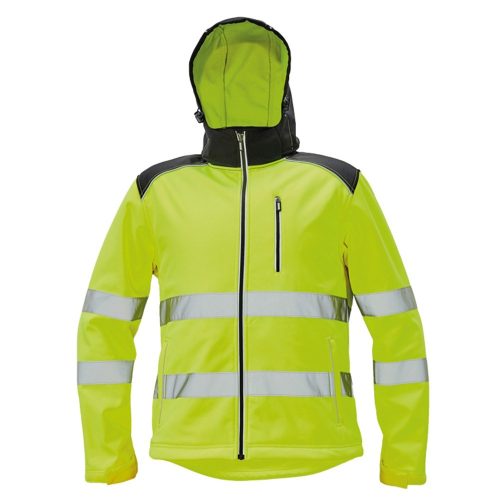 Cerva KNOXFIELD láthatósági softshell munkavédelmi kabát sárga XL