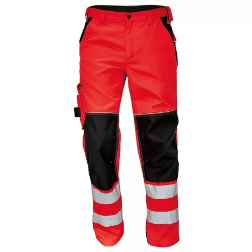 Cerva KNOXFIELD DW275 láthatósági munkavédelmi nadrág piros 64