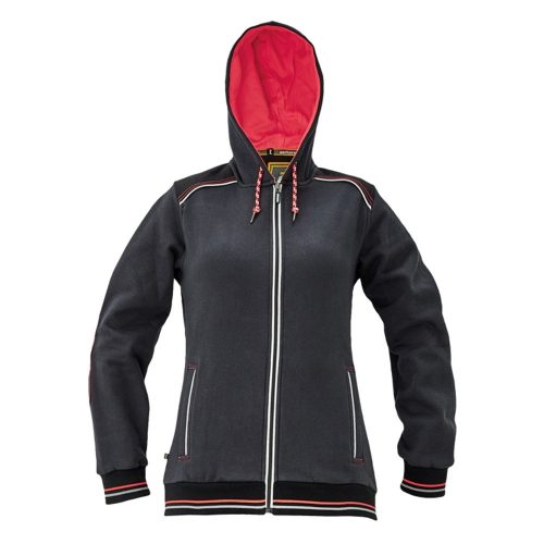 Cerva KNOXFIELD LADY női kapucnis pulóver szürke/piros XL
