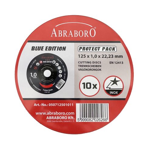Abraboro Chili fémvágó korong inox Blue Edition 125x1x22 (10db/cs)