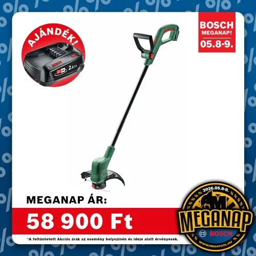 Bosch akkus szegélyvágó 18V EasyGrassCut 18V-260 2,0Ah