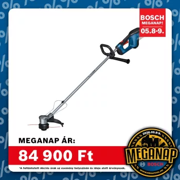   Bosch GRT 18V-33 Fűkasza (akku és töltő nélkül; vállpánttal; orsóval és damillal; növényvédő keng