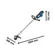 Bosch GRT 18V-33 Fűkasza (akku és töltő nélkül; vállpánttal; orsóval és damillal; növényvédő keng