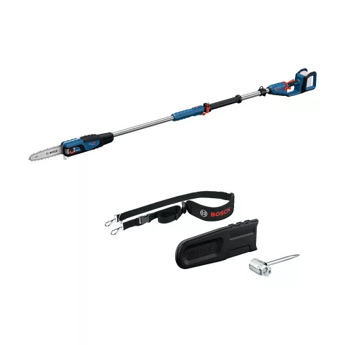 Bosch GKE 18V-25 akkus teleszkópos magassági ágfűrész 2,9 m(akku és töltő nélkül), kartondobozb (Extra 5Ah akku ajándékba)