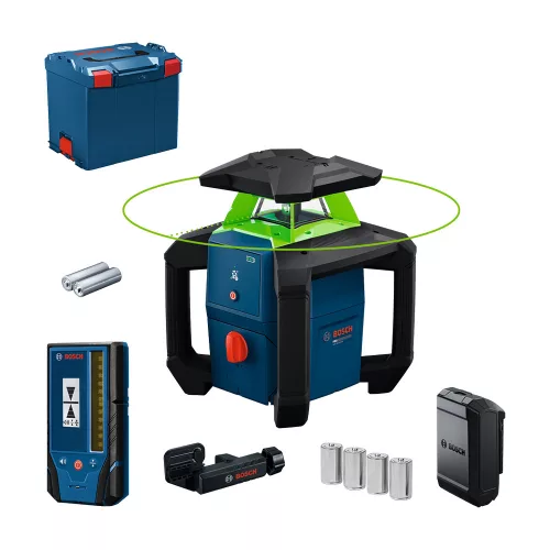 Bosch GRL18V-3-31G akkus forgólézer alapgép, 18V, szerszámkofferben
