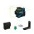 Bosch GLL 12V-100-33 CG zöld vonallézer + LB 10 + AA1 elemadapter + 4 x 1,5V LR 6 AA elemek
