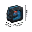 Bosch GLL 20-22 G vonallézer 1 x 3 Ah akku + töltő kofferben