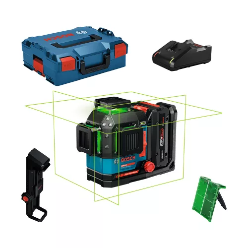 Bosch Expert vonallézer EXLL18V-120-33CG (18 V akkuval, töltővel) L-Boxx-ban