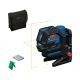 Bosch GCL 12V-50-22 CG zöld kombilézer + RM 20 tartó + AA1 elemadapter + 4 x 1,5V LR6 AA elemek