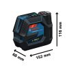 Bosch GCL 12V-50-22 CG zöld kombilézer + RM 20 tartó + AA1 elemadapter + 4 x 1,5V LR6 AA elemek