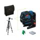 Bosch GCL 12V-50-22 CG zöld kombilézer + RM 20 tartó + AA1 adapter + 4 x 1,5V LR6 AA  + BT150