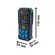 Bosch lézeres távolságmérő GLM 50-25 G, zöld