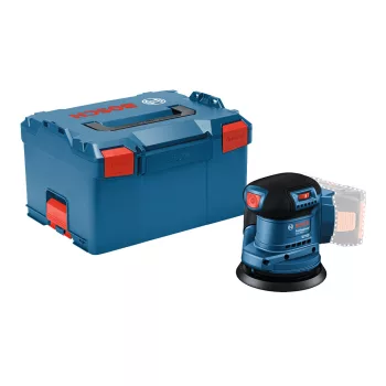   Bosch GEX 185-LI akkus excentercsiszoló alapgép 18V, 125 mm, szerszámkofferben (Extra 5Ah akku ajándékba)