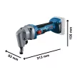 Bosch GNA 18V-16 E akkus folyamatos lyukasztó 18V 2x4,0 Ah, szerszámkofferben (Extra 5Ah akku ajándékba)