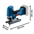 Bosch GST 18V-125 S akkus dekopírfűrész fordulatszámszabályzóval - akku és töltő nélkül (Extra 5Ah akku ajándékba)