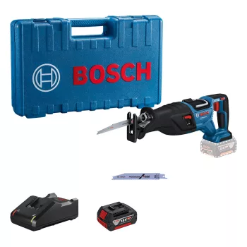   Bosch akkus orrfűrész GSA 185 LI 18V 5,0Ah akku + töltő kofferben (Extra 5Ah akku ajándékba)