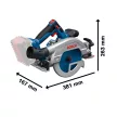 Bosch GKS 18V-57-2 GX akkus körfűrész 18V 165x20 mm alapgép  párhuzamvezetővel kartondobozban (Extra 5Ah akku ajándékba)