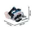 Bosch GKS 18V-57-2 akkus körfűrész 165 mm - akku és töltő nélkül (Extra 5Ah akku ajándékba)