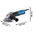 Bosch GWS 14-125 S sarokcsiszoló 1400W, 125 mm szerszámkofferben