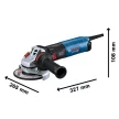 Bosch GWS 17-125 S sarokcsiszoló INOX 1700W, 125 mm