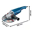 Bosch Professional GWS 22-230 J sarokcsiszoló 2200W 230mm Lágyindítással
