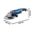 Bosch sarokcsiszoló GWS 24-230 JZ 2400W, 230mm