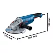 Bosch GWS 27-230 J elektromos sarokcsiszoló 230 mm