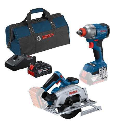 Bosch akkus gépszett GKS 185-LI + GSA 18V-LI C + 1x 5ah akku táskában