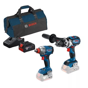   Bosch akkus gépszett GSB 18V-110 C + GDX 18V-285 + 1x 5ah akku táskában (Extra 5Ah akku ajándékba)