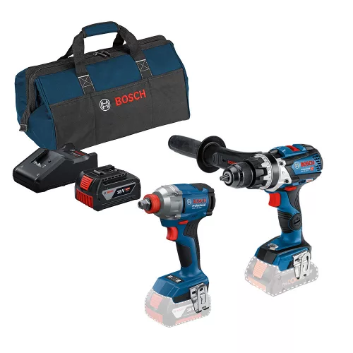 Bosch akkus gépszett GSB 18V-110 C + GDX 18V-285 + 1x 5ah akku táskában (Extra 5Ah akku ajándékba)
