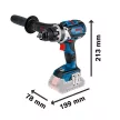Bosch akkus fúrócsavarozó GSR 18V-110 C 18V alapgép – L-BOXX kofferben (Extra 5Ah akku ajándékba)