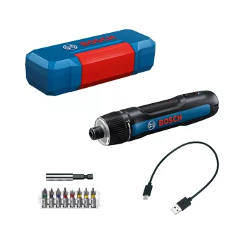   Bosch GO 3 Akkus csavarozó (8 db-os bitkészlet, bittartó, USB-C kábel, Mini tartódoboz)
