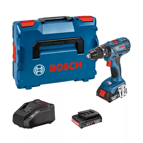 Bosch GSB 18V-28 akkus ütvefúró-csavarozó 18V 2x2 AH Li-ion akku L-Caseben (Extra 5Ah akku ajándékba)