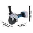 Bosch GWS 18V-180 P akkus sarokcsiszoló Alapgép