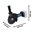 Bosch Expert akkus sarokcsiszoló EXWS18V-180P (akku és töltő nélkül) L-Boxx-ban