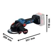 Bosch Expert akkus sarokcsiszoló 125mm EXWS18V-15S (2xEXBA18V-80 akkuval; EXAL18V-160 töltővel) L-Boxx-ban