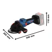 Bosch EXPERT EXWS18V-15PS Akkus sarokcsiszoló 125mm (2xEXBA18V-80 akku; EXAL18V-160) L-Boxx-ban